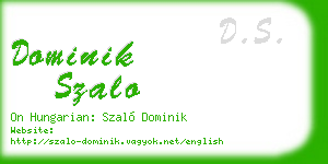dominik szalo business card