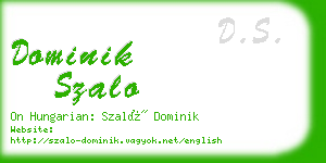 dominik szalo business card